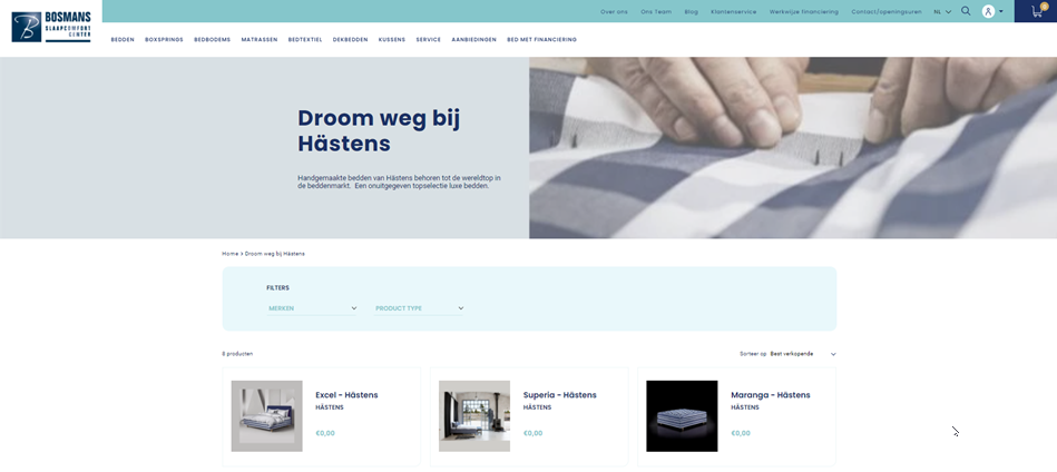 Bosmans Slaapcomfort heeft een nieuwe webshop!